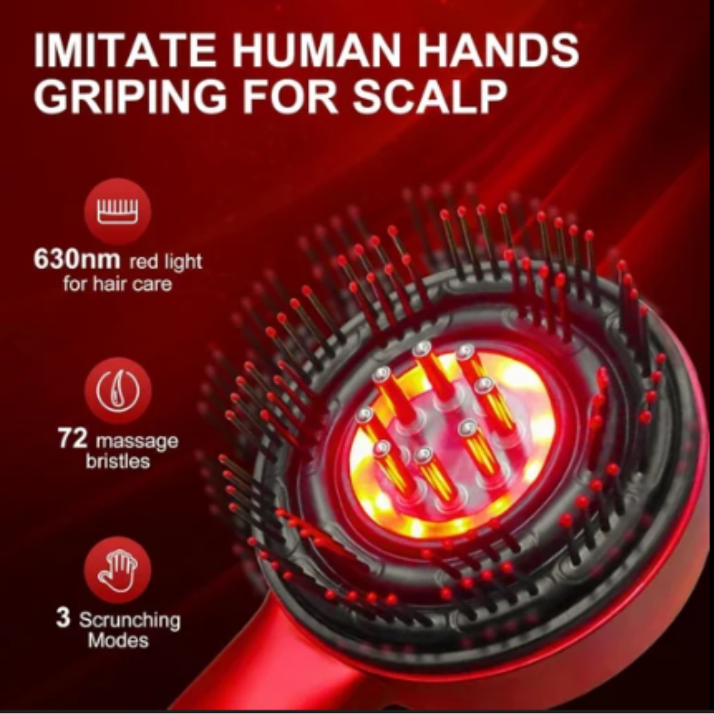 Shiatsu 3-in-1 Scalp Comb Massager